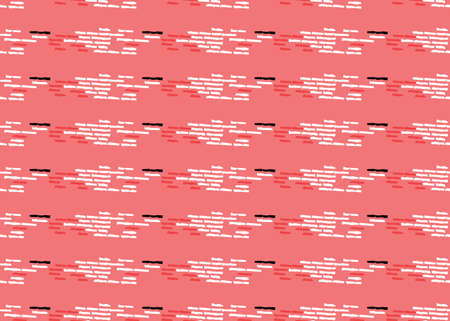 Vector texture background, seamless pattern. Hand drawn, red, white and black colors.