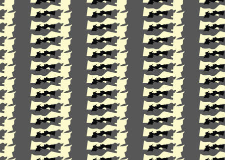 Vector texture background, seamless pattern. Hand drawn, grey, yellow and black colors.