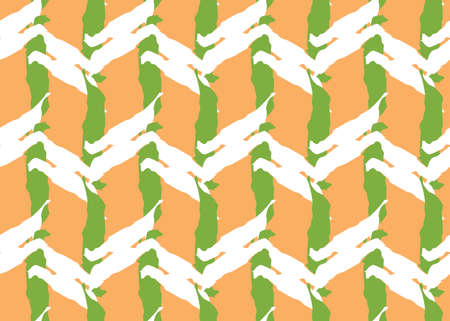 Vector texture background, seamless pattern. Hand drawn, orange, green and white colors.のイラスト素材