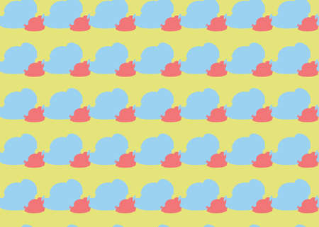 Vector texture background, seamless pattern. Hand drawn, yellow, blue and red colors.