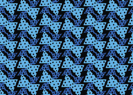 Vector texture background, seamless pattern. Hand drawn, blue and black colors.