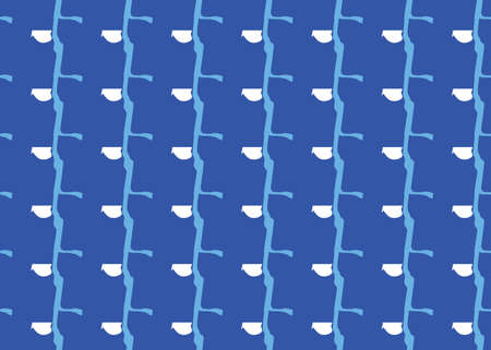 Vector texture background, seamless pattern. Hand drawn, blue and white colors.