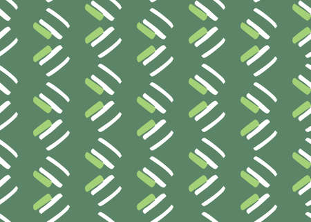 Vector texture background, seamless pattern. Hand drawn, green and white colors.のイラスト素材