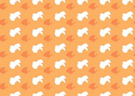 Vector texture background, seamless pattern. Hand drawn, orange and white colors.のイラスト素材