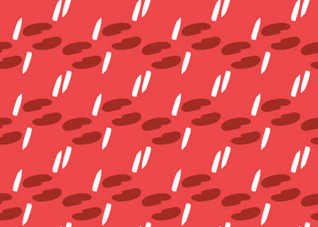 Vector texture background, seamless pattern. Hand drawn, red and white colors.のイラスト素材