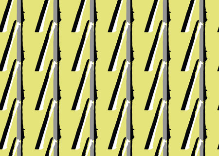 Vector texture background, seamless pattern. Hand drawn, yellow, black, grey and white colors.のイラスト素材