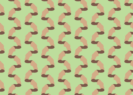 Vector texture background, seamless pattern. Hand drawn, green and brown colors.のイラスト素材