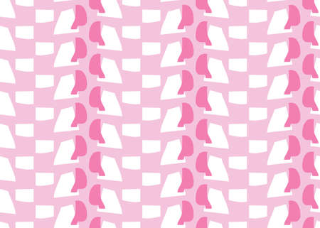 Vector texture background, seamless pattern. Hand drawn, pink and white colors.のイラスト素材
