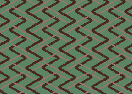 Vector texture background, seamless pattern. Hand drawn, green and brown colors.のイラスト素材
