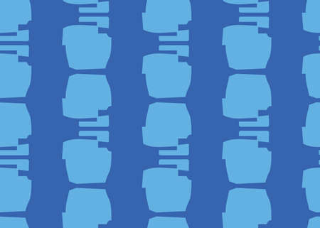 Vector texture background, seamless pattern. Hand drawn and blue colors.