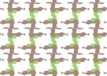 Vector texture background, seamless pattern. Hand drawn, brown, green and white colors.のイラスト素材