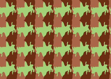 Vector texture background, seamless pattern. Hand drawn, green and brown colors.