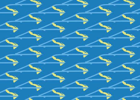 Vector texture background, seamless pattern. Hand drawn, blue and yellow colors.のイラスト素材