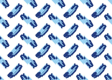 Vector texture background, seamless pattern. Hand drawn, blue and white colors.