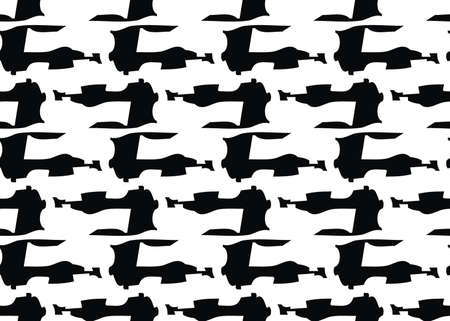 Vector texture background, seamless pattern. Hand drawn, black and white colors.のイラスト素材