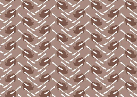 Vector texture background, seamless pattern. Hand drawn, brown and white colors.