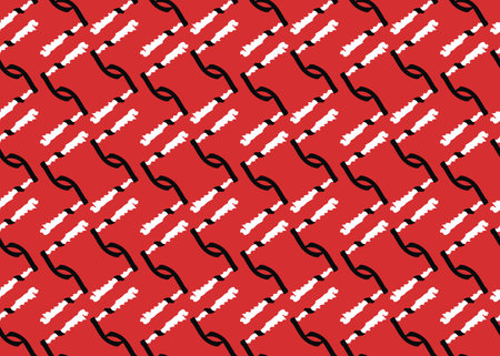 Vector texture background, seamless pattern. Hand drawn, red, black and white colors.のイラスト素材