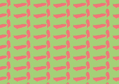 Vector texture background, seamless pattern. Hand drawn, green and red colors.