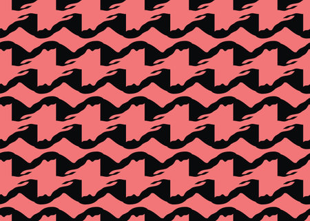Vector texture background, seamless pattern. Hand drawn, red and black colors.のイラスト素材