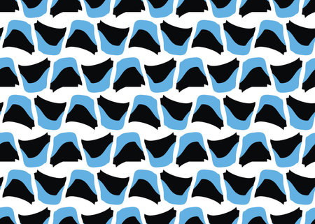 Vector texture background, seamless pattern. Hand drawn, blue, black and white colors.
