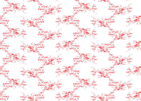 Vector texture background, seamless pattern. Hand drawn, red and white colors.のイラスト素材