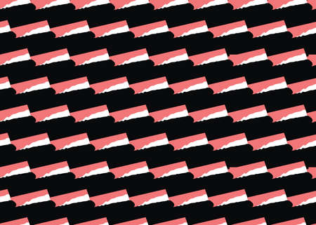 Vector texture background, seamless pattern. Hand drawn, blakc, red and white colors.