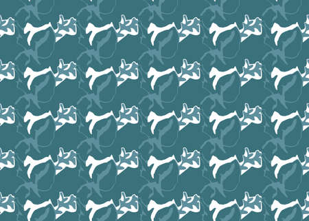 Vector texture background, seamless pattern. Hand drawn, blue and white colors.のイラスト素材