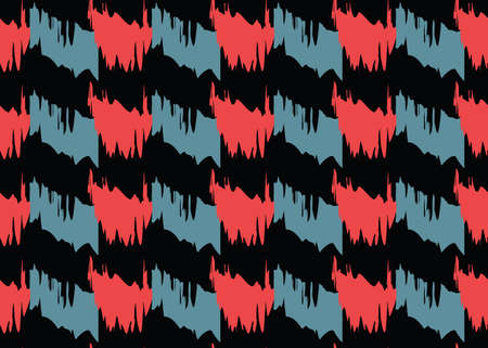 Vector texture background, seamless pattern. Hand drawn, red, blue and black colors.