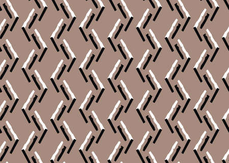 Vector texture background, seamless pattern. Hand drawn, brown, white and black colors.