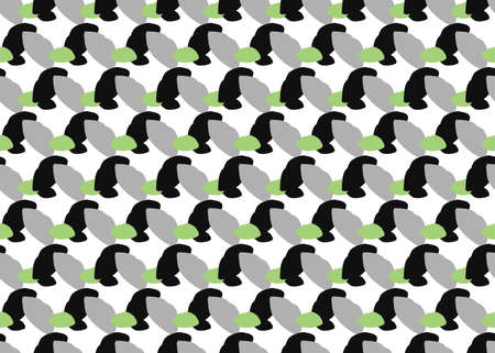Vector texture background, seamless pattern. Hand drawn, grey, black, green and white colors.