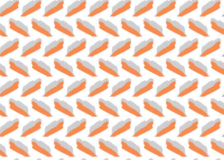 Vector texture background, seamless pattern. Hand drawn, orange, grey and white colors.