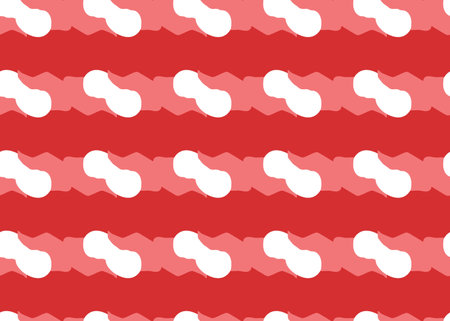 Vector texture background, seamless pattern. Hand drawn, red and white colors.