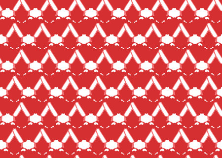 Vector texture background, seamless pattern. Hand drawn, red and white colors.のイラスト素材