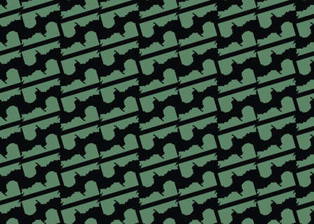 Vector texture background, seamless pattern. Hand drawn, green and black colors.