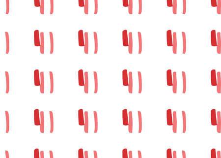 Vector texture background, seamless pattern. Hand drawn, red and white colors.のイラスト素材