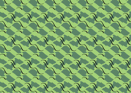 Vector texture background, seamless pattern. Hand drawn, green and black colors.