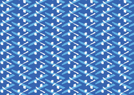 Vector texture background, seamless pattern. Hand drawn, blue and white colors.のイラスト素材