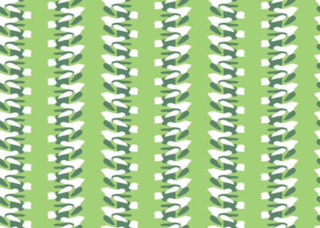 Vector texture background, seamless pattern. Hand drawn, green and white colors.
