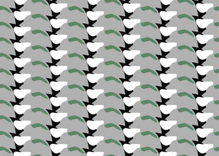 Vector texture background, seamless pattern. Hand drawn, grey, green, black and white colors.