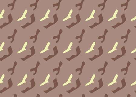 Vector texture background, seamless pattern. Hand drawn, brown and yellow colors.のイラスト素材
