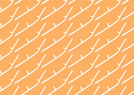 Vector texture background, seamless pattern. Hand drawn, orange and white colors.のイラスト素材