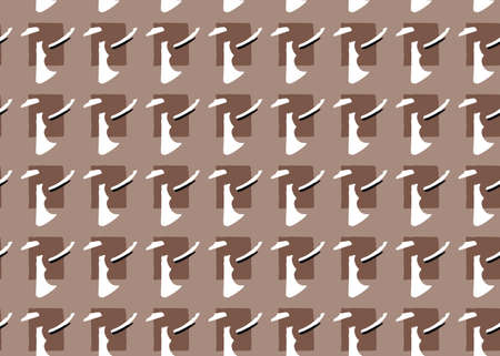 Vector texture background, seamless pattern. Hand drawn, brown, white and black colors.