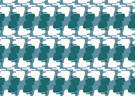Vector texture background, seamless pattern. Hand drawn, blue and white colors.