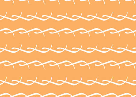 Vector texture background, seamless pattern. Hand drawn, orange and white colors.のイラスト素材