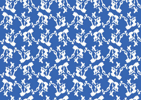 Vector texture background, seamless pattern. Hand drawn, blue and white colors.