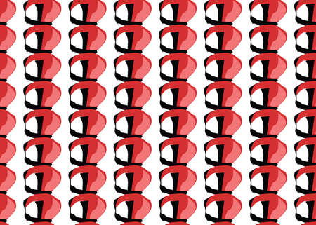 Vector texture background, seamless pattern. Hand drawn, red, black and white colors.