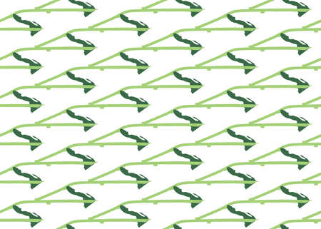 Vector texture background, seamless pattern. Hand drawn, green and white colors.