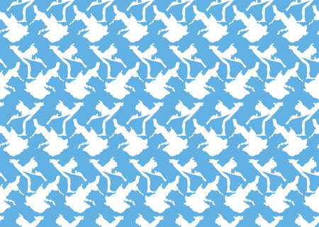 Vector texture background, seamless pattern. Hand drawn, blue and white colors.