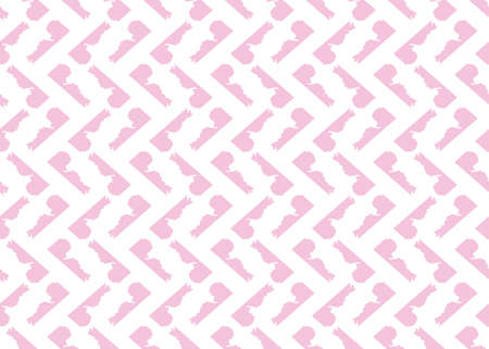 Vector texture background, seamless pattern. Hand drawn, pink and white colors.のイラスト素材