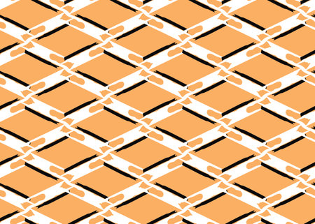 Vector texture background, seamless pattern. Hand drawn, orange, black and white colors.のイラスト素材